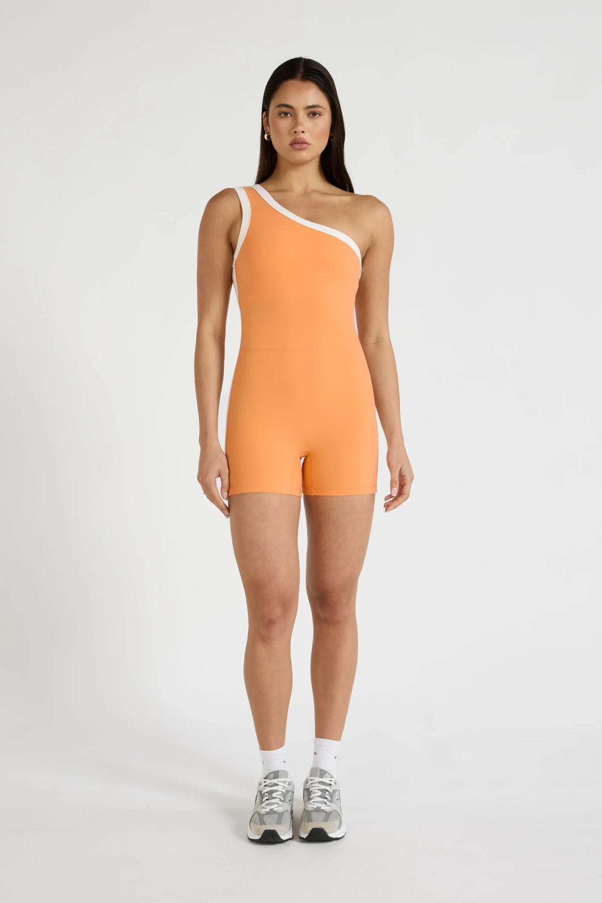 ALLFENIX CloudCore Contrast One Shoulder Unitard (Orange)