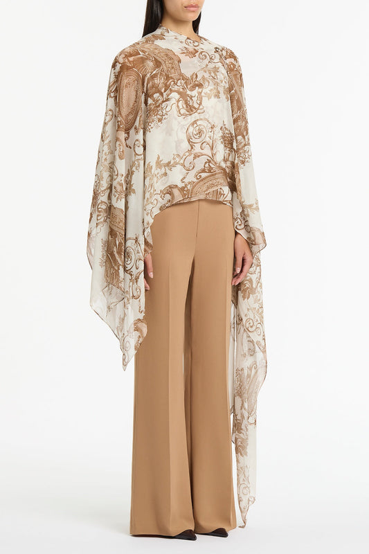 Carla Zampatti Renaissance Georgette Cascata Wrap (Natural)