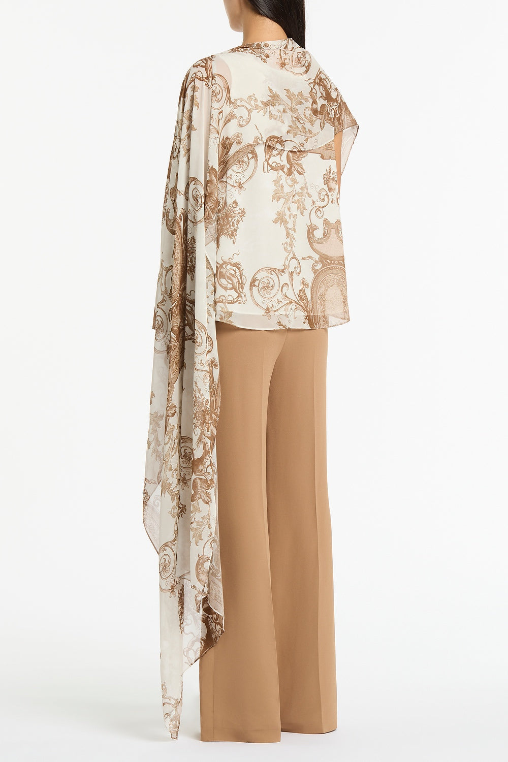 Carla Zampatti Renaissance Georgette Cascata Wrap (Natural)