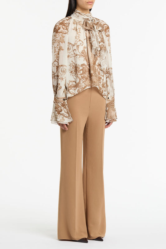 Carla Zampatti Renaissance Georgette High Low Blouse (Natural)