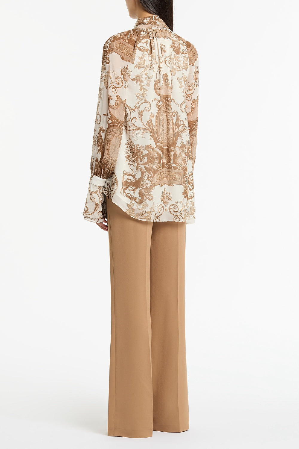 Carla Zampatti Renaissance Georgette High Low Blouse (Natural)