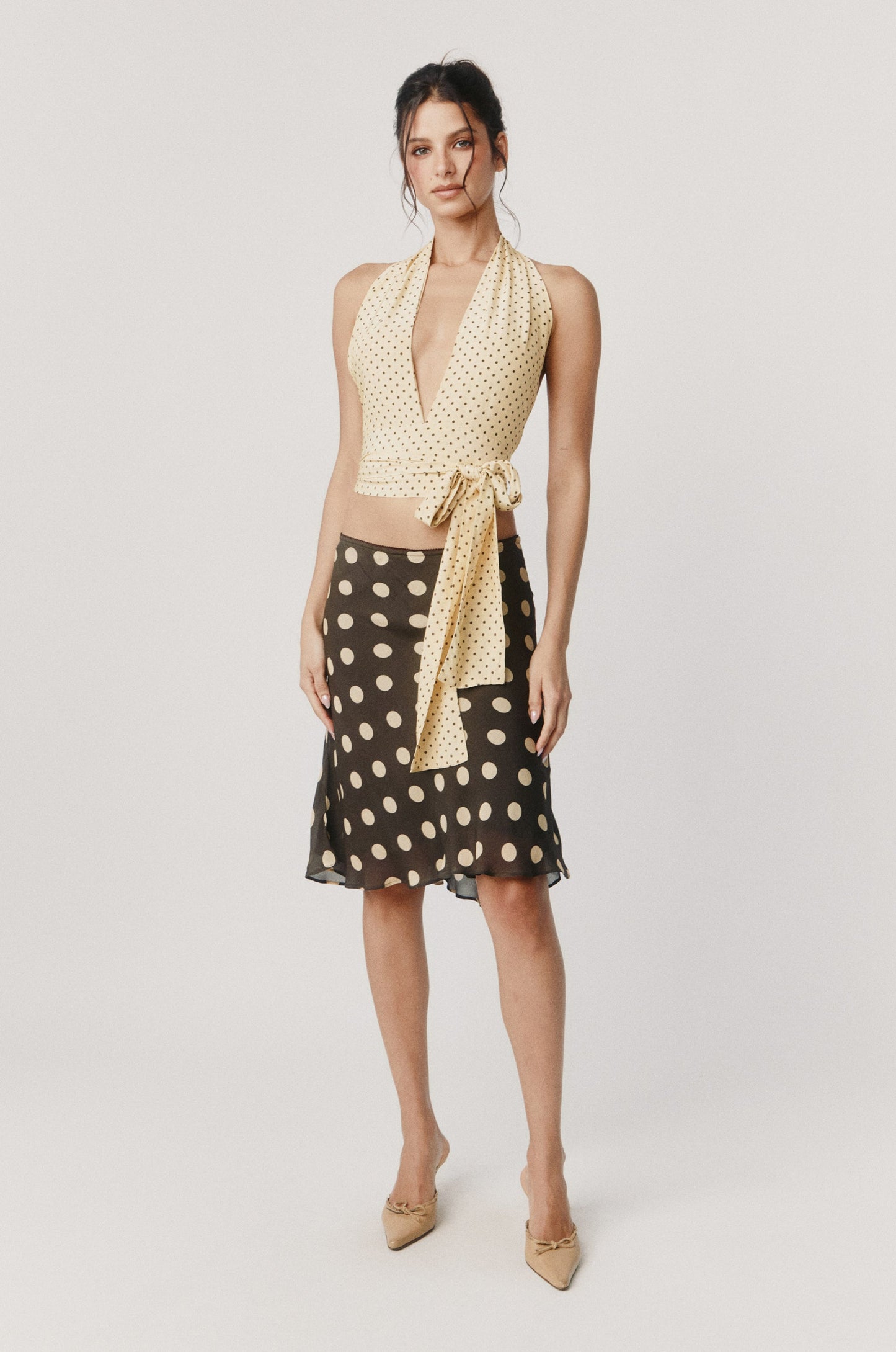 Rendezvous Top (Yellow Polka Dot)