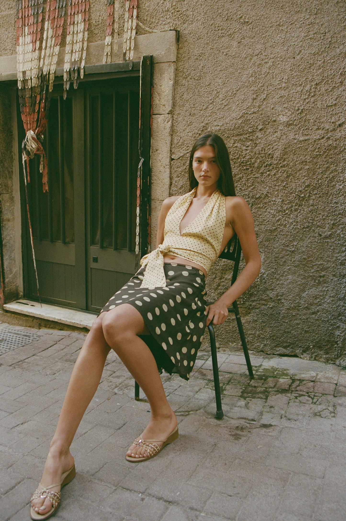 Rendezvous Top (Yellow Polka Dot)