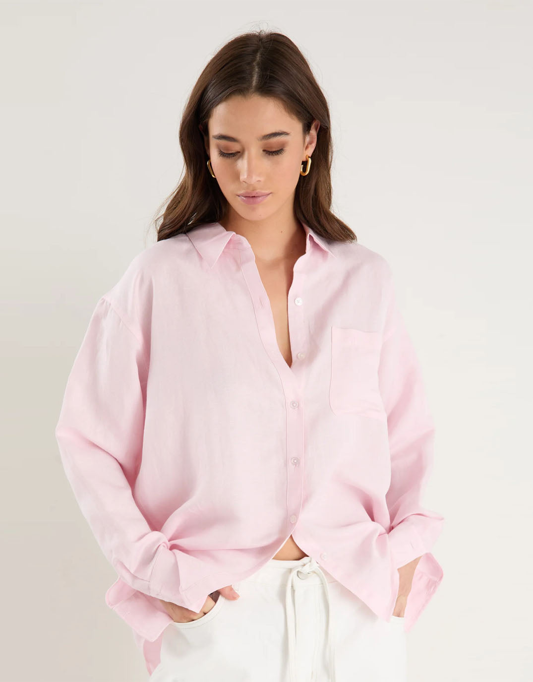 Re:Union The Label Exalted Oversized Shirt (Pale Pink)