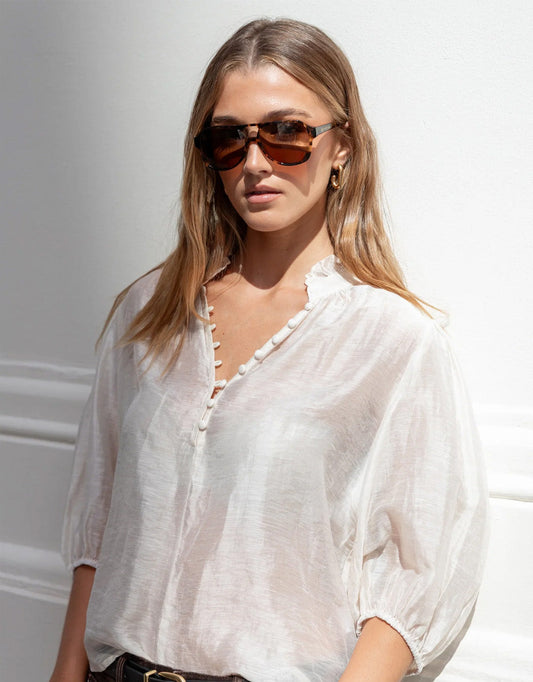 Re:Union The Label Cannes Aviator Sunglasses (Tort)