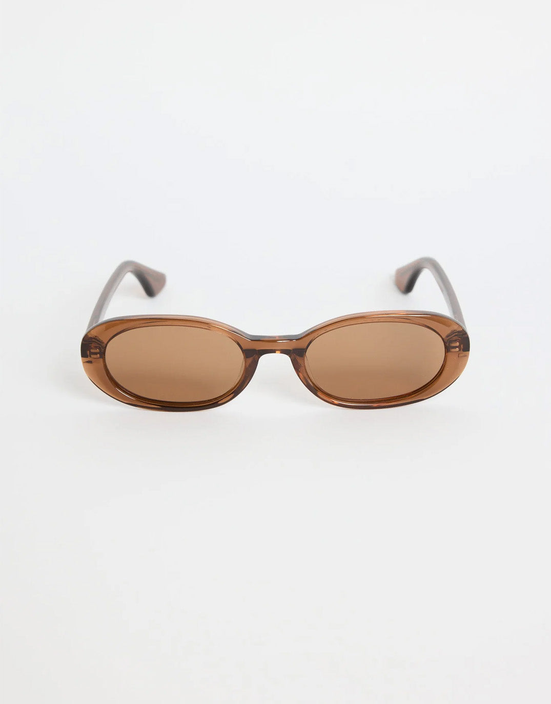 Image of Sunglasses. Product name - Sydney Narrow Oval Sunglasses Espresso in Espresso colour by brand - Re:Union The Label