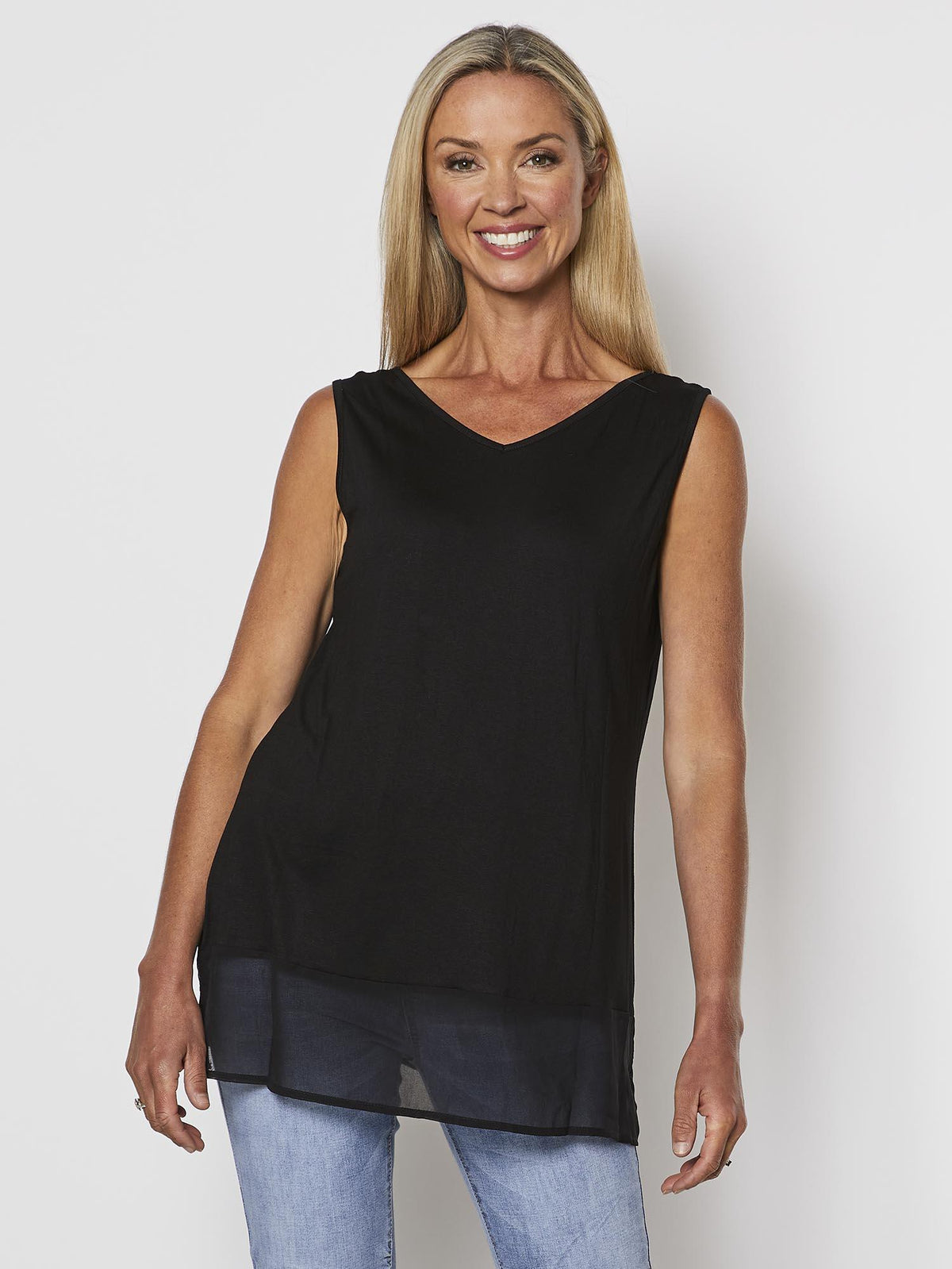 Threadz Reversible Tank (Black)
