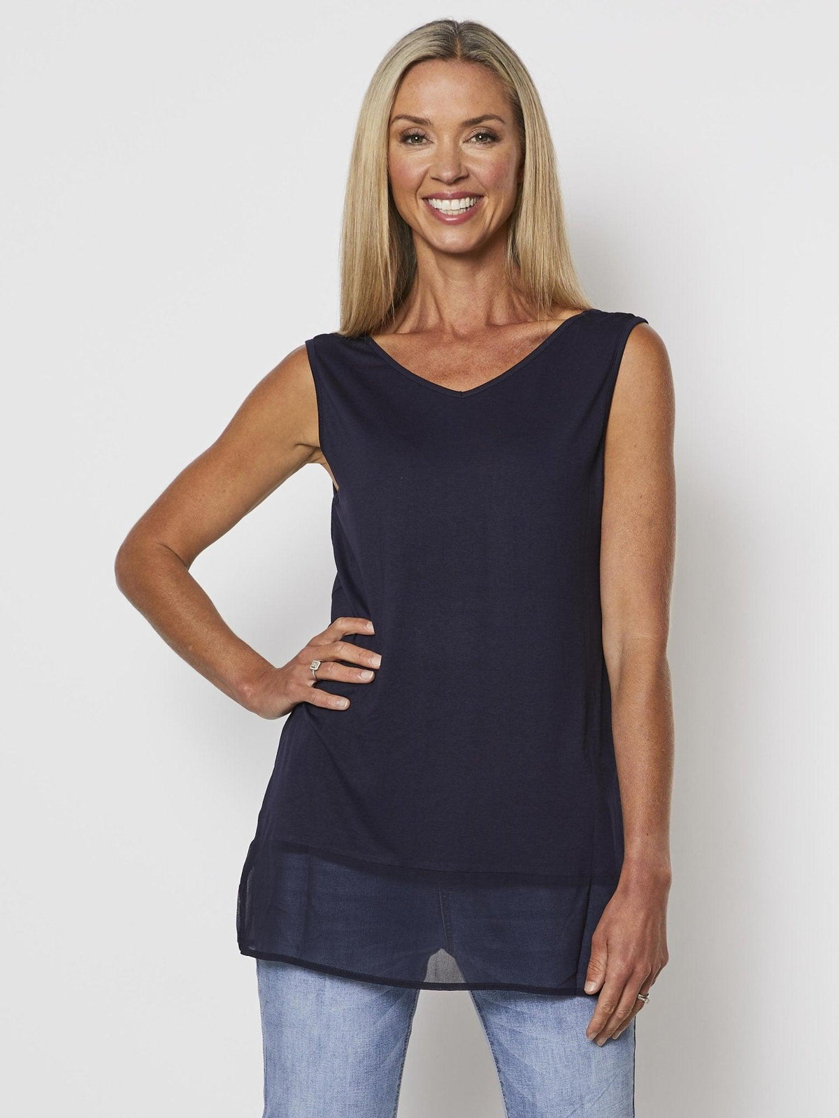 Threadz Reversible Tank (Navy)