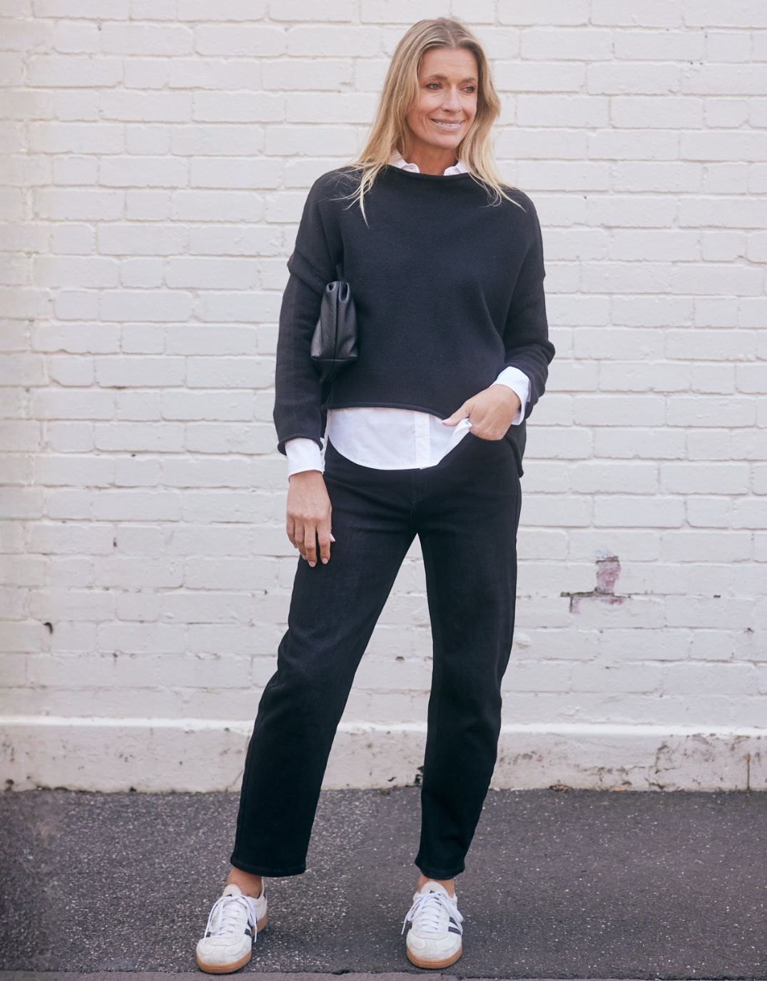 Country Denim Harper Stretch Mum Barrel Jean (Black)