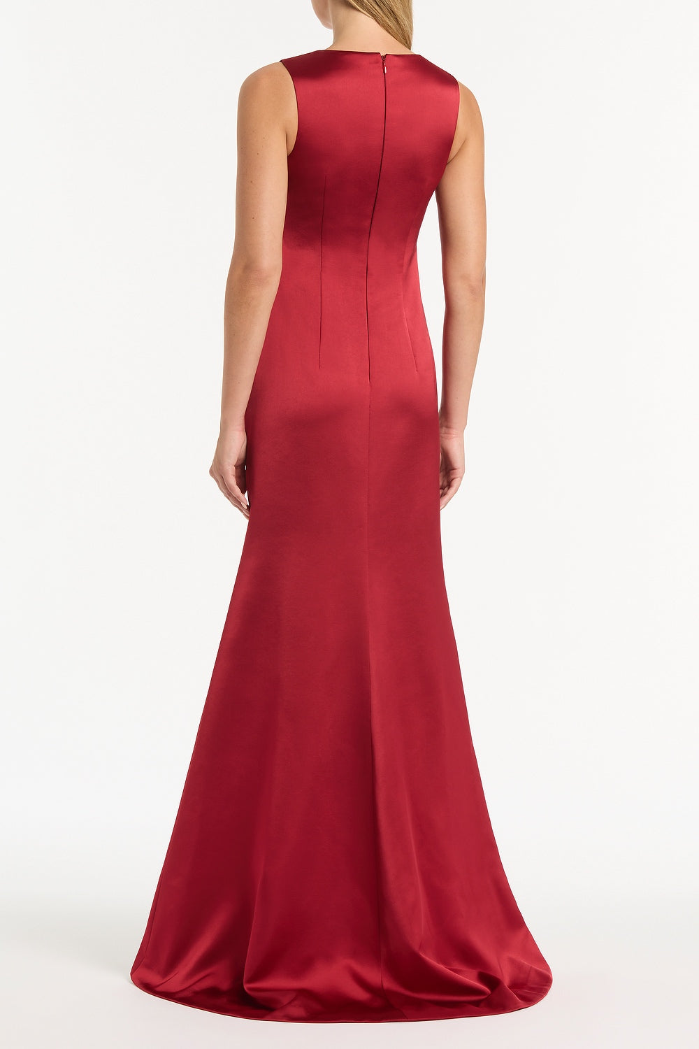 Carla Zampatti Rio Satin Fishtail Gown (Red)