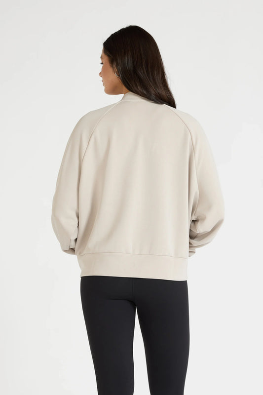 Soft Luxury Bomber Jacket (Stone)