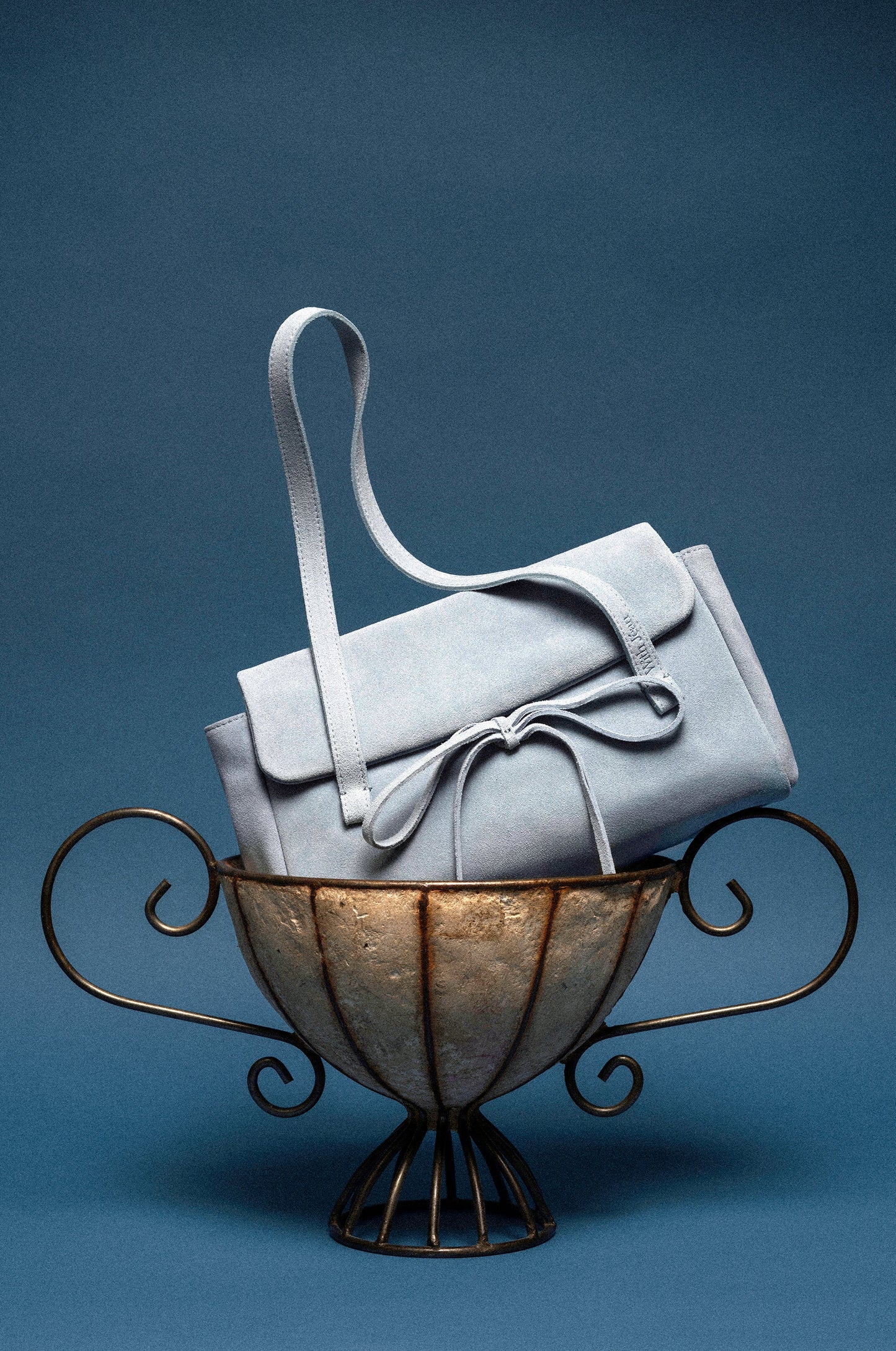 Image of Bags. Product name - Romy Bag in Powder Blue colour by brand - With Jéan