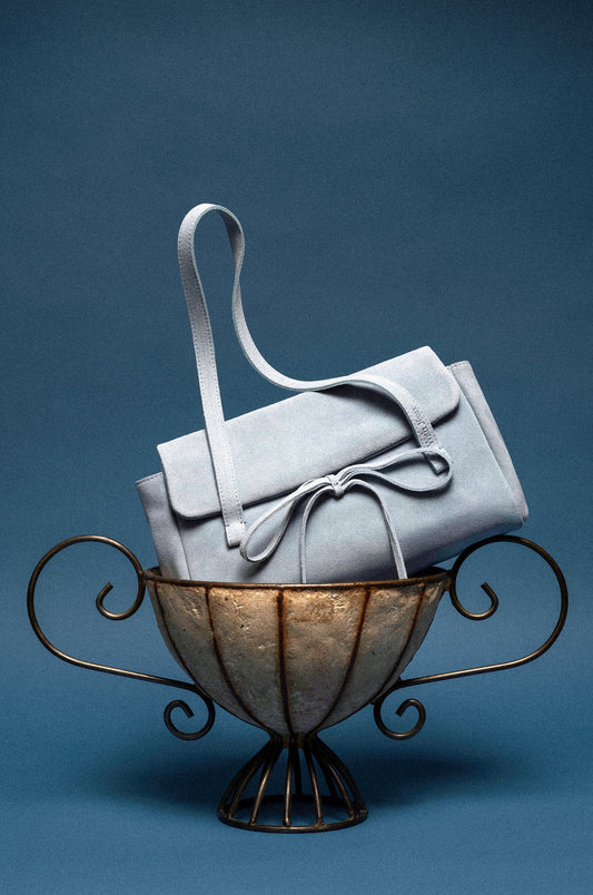 Image of Bags. Product name - Romy Bag in Powder Blue colour by brand - With Jéan