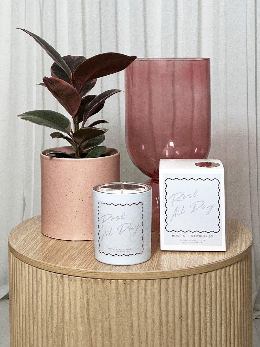 Image of Decor. Product name - Rose All Day Candle Rose in Rose colour by brand - Cedargris