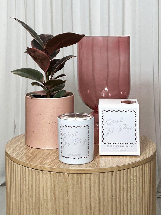 Image of Decor. Product name - Rose All Day Candle Rose in Rose colour by brand - Cedargris