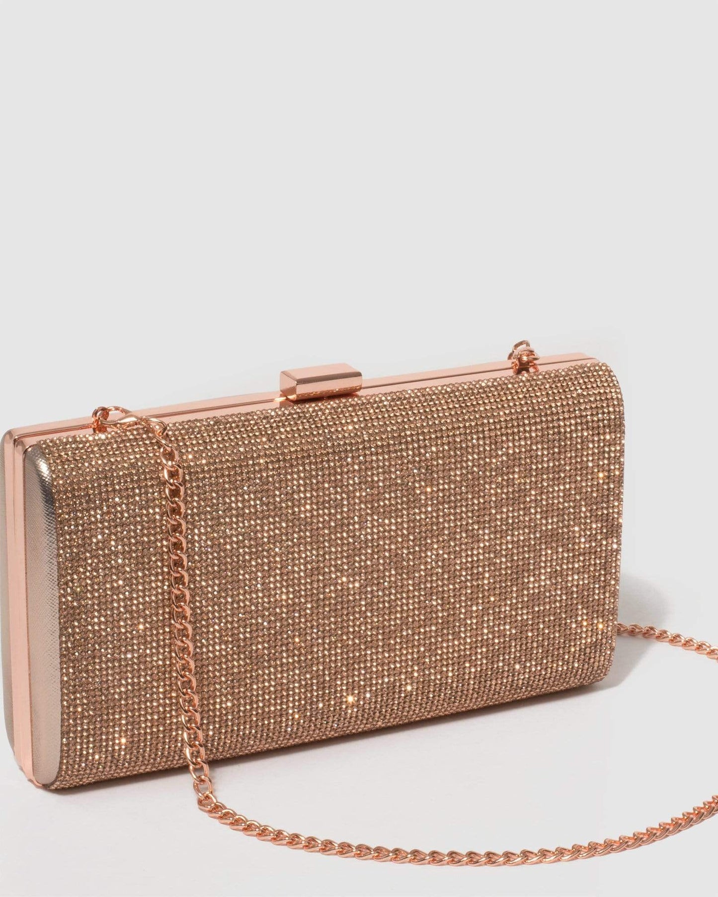 Colette by Colette Hayman Margot Hardware Clutch Bag (Rose Gold)