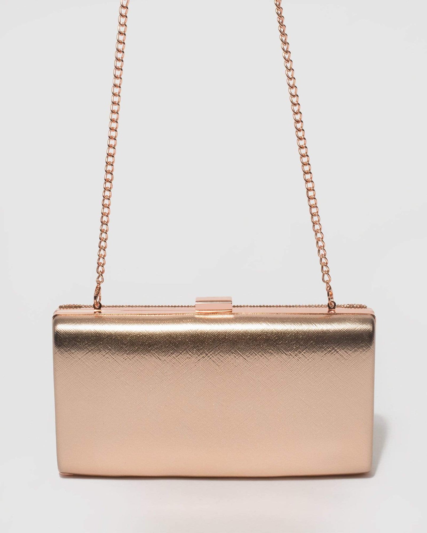 Colette by Colette Hayman Margot Hardware Clutch Bag (Rose Gold)