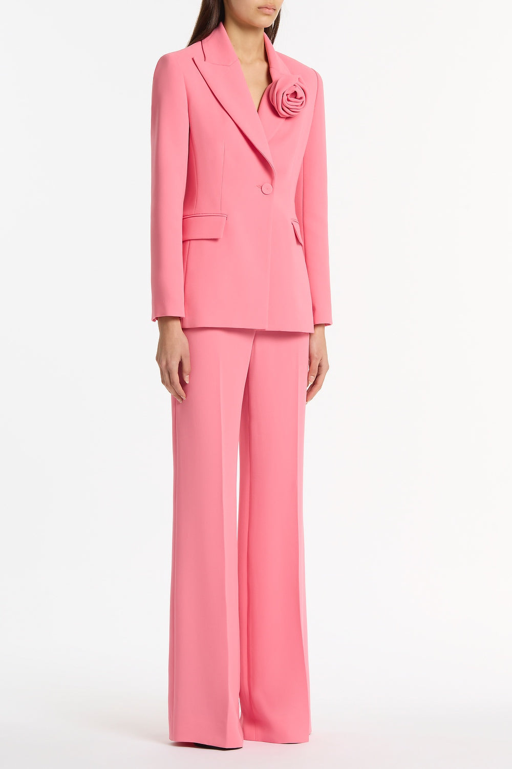 Carla Zampatti Rose Crepe Classic Flared Pant (Pink)