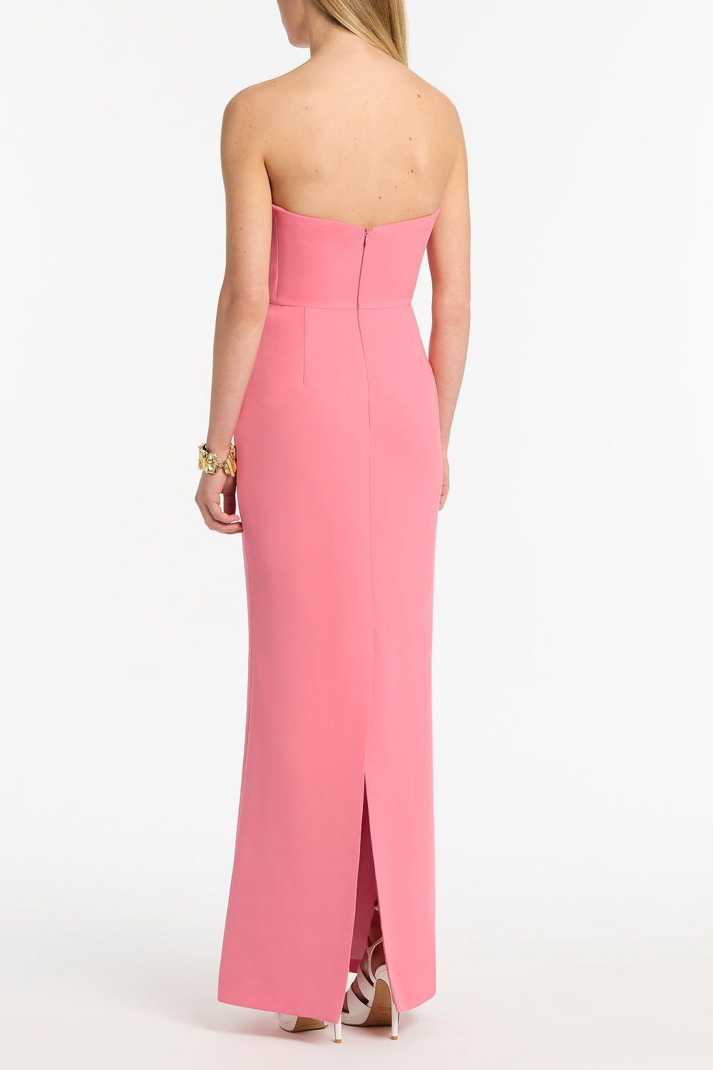 Carla Zampatti Rose Crepe Sculptural Gown (Pink)