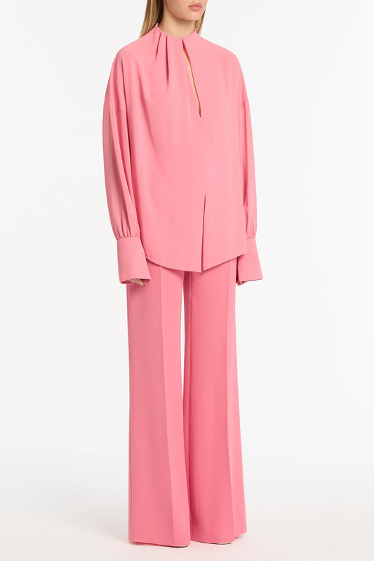 Carla Zampatti Rose Georgette Drop Sleeve Blouse (Pink)