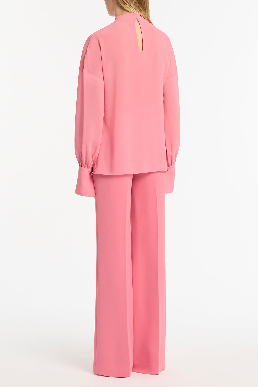 Carla Zampatti Rose Georgette Drop Sleeve Blouse (Pink)