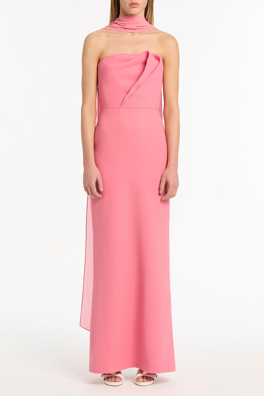 Image of Accessories. Product name - Rose Pink Georgette Scarf in Pink colour by brand - Carla Zampatti