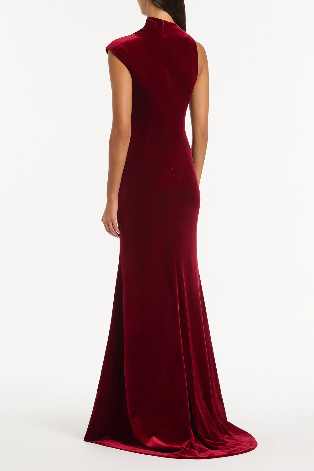 Carla Zampatti Rouge Velvet Button Gown (Red)
