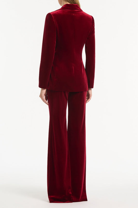 Carla Zampatti Rouge Velvet Tuxedo Jacket (Red)