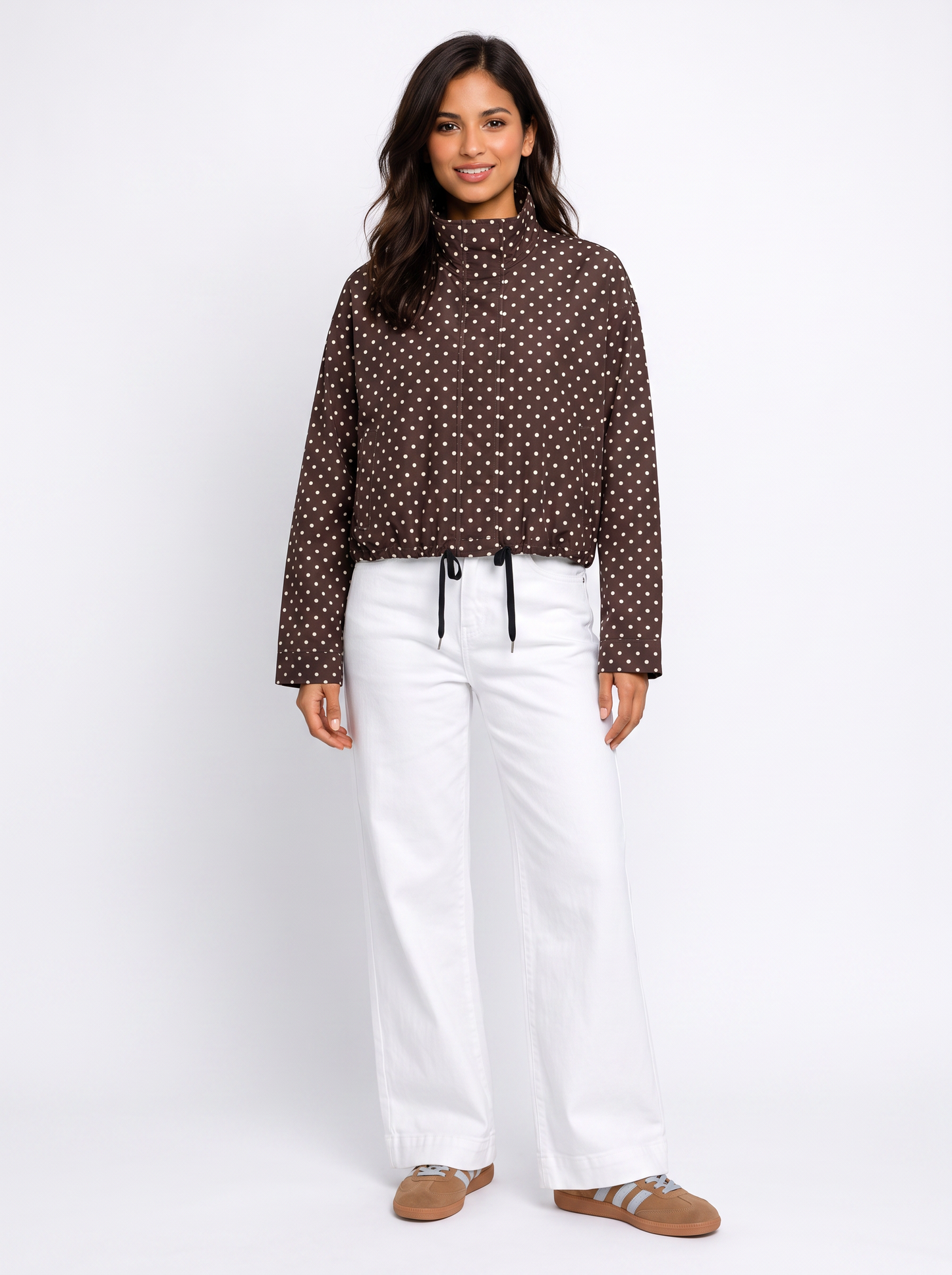 132 Fashion Rowie Jacket (Chocolate Polka Dot)