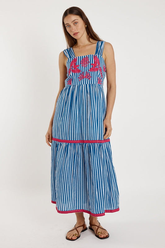 Image of Dresses. Productname: Rubyyaya Antibes Maxi Blue in Blue colour by brand - Rubyyaya