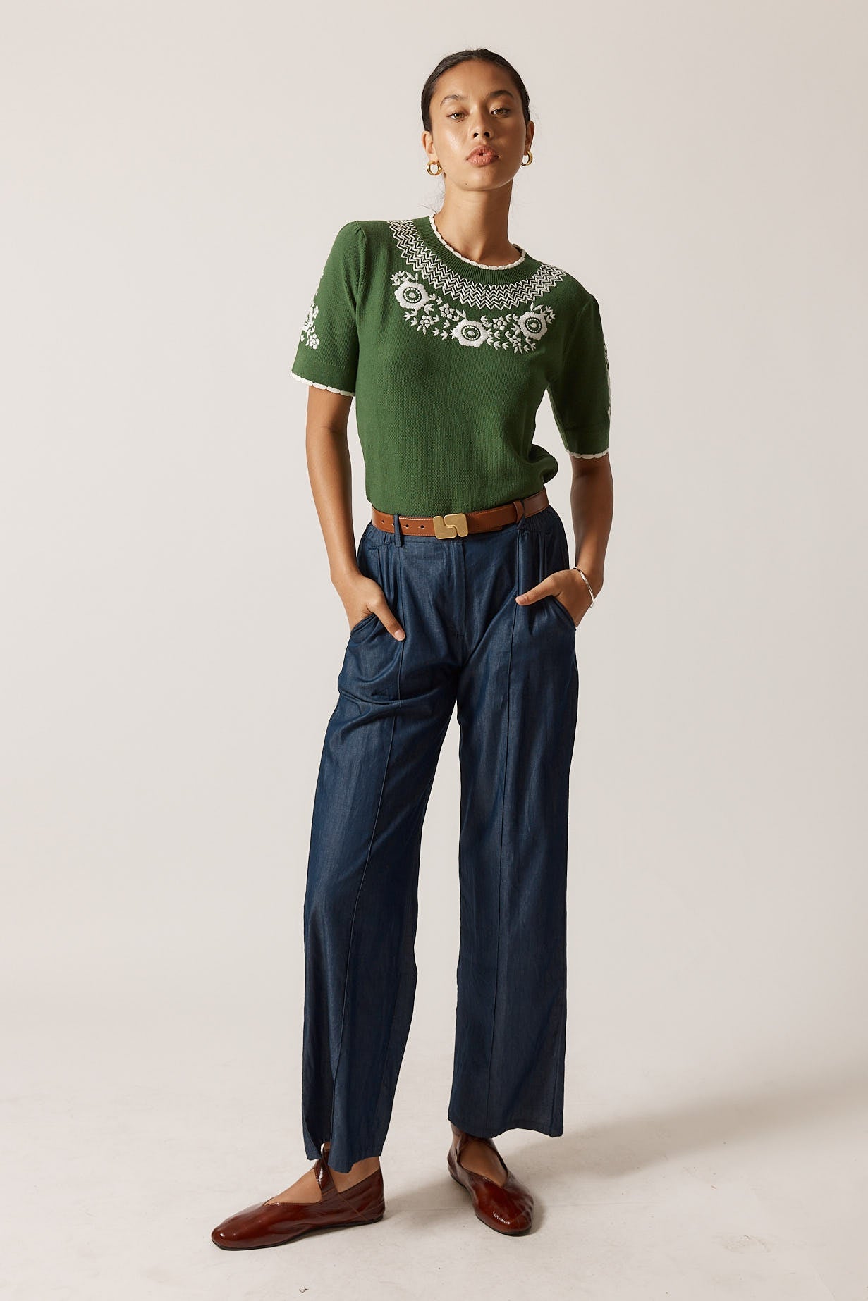 Image of Jeans. Productname: Rubyyaya Lucinda Pant Denim in Denim colour by brand - Rubyyaya