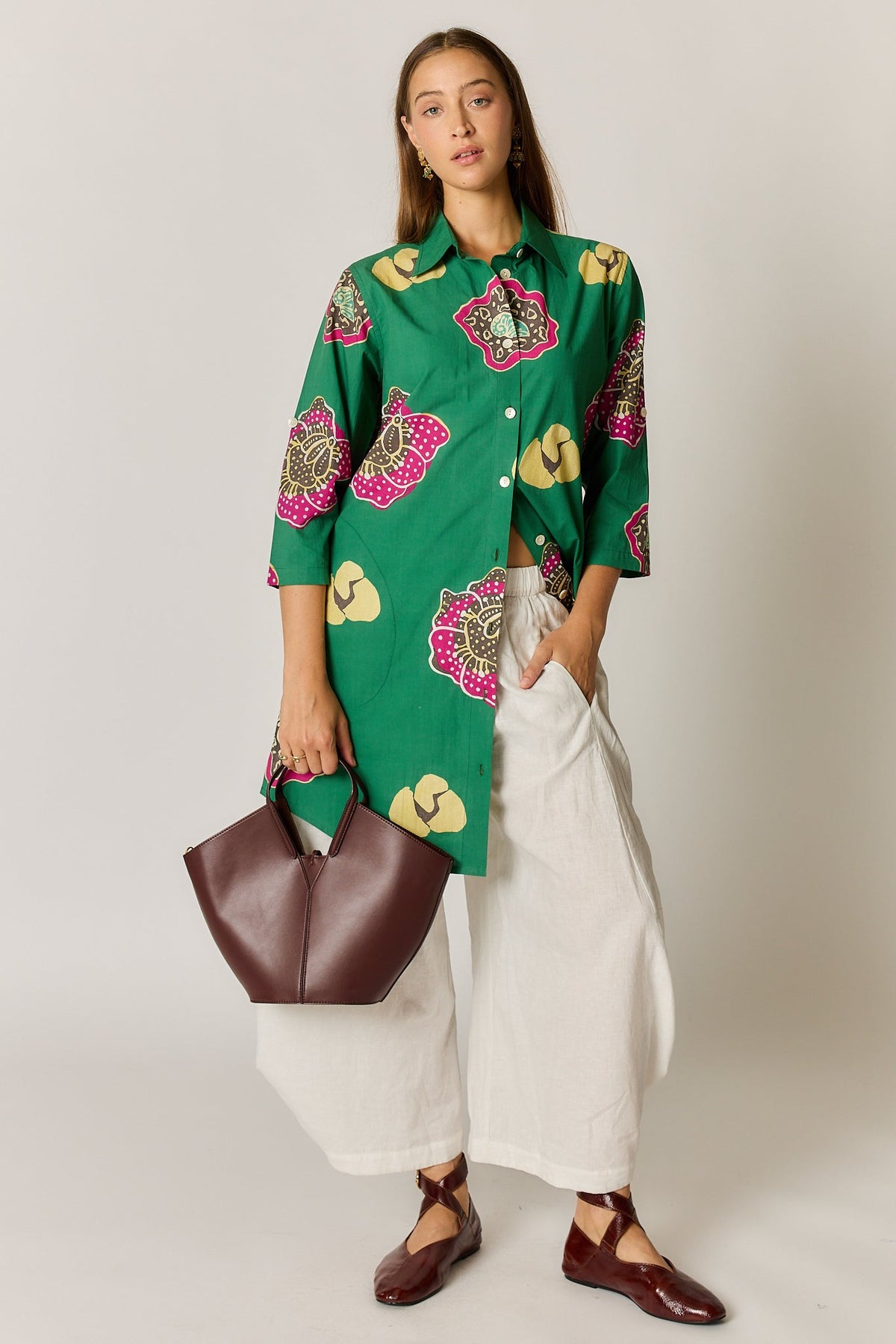 Image of Dresses. Product name - PRE SALE | Rubyyaya Batik Shirtmaker in Shirtmaker colour by brand - Rubyyaya