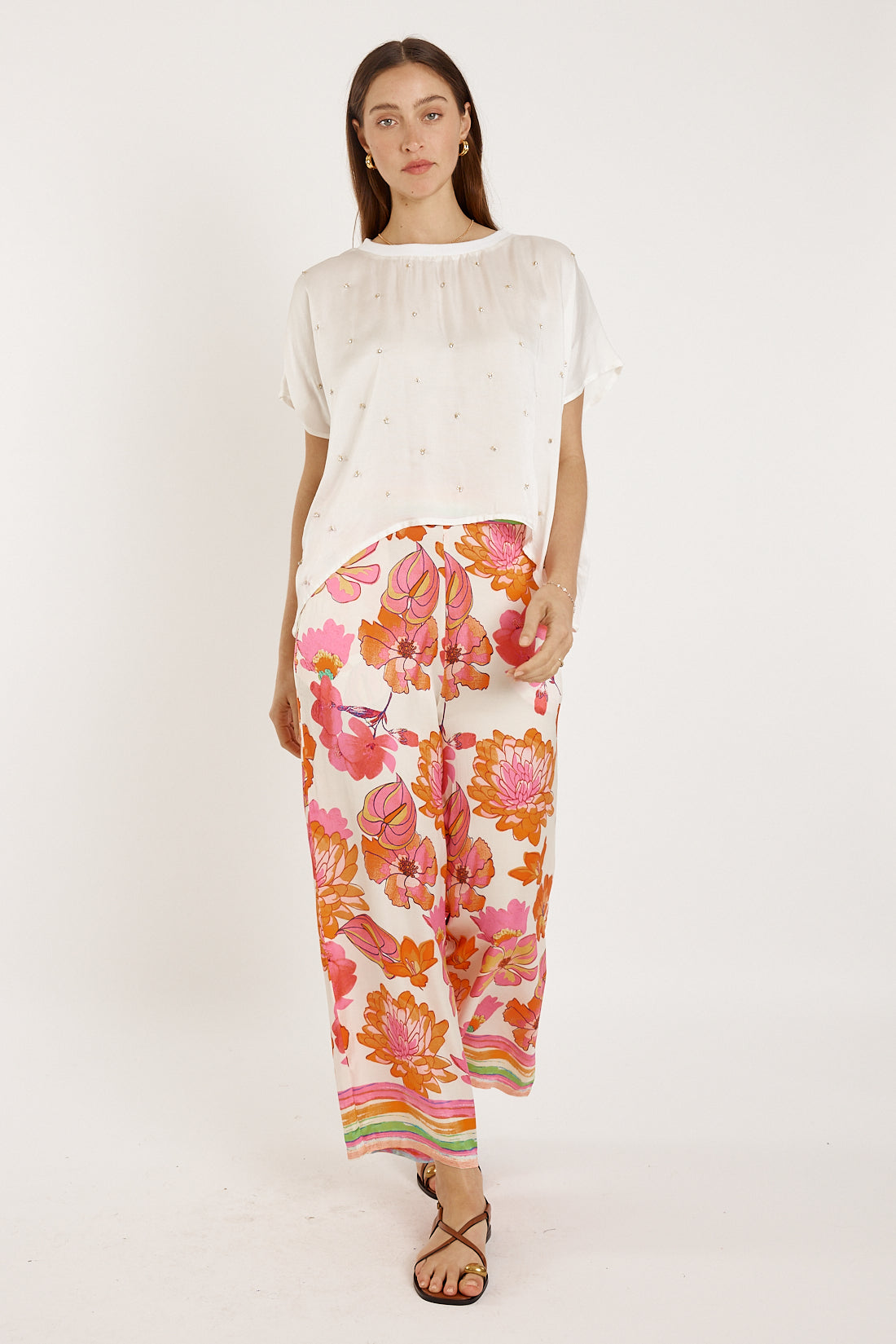 Image of T-Shirts. Productname: Rubyyaya Bienvenue T-Shirt Cream in Cream colour by brand - Rubyyaya