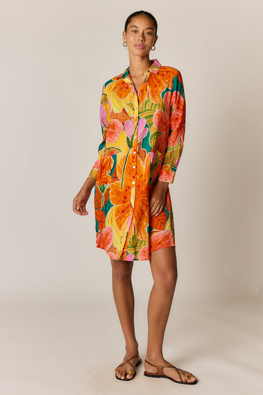 Image of Dresses. Product name - PRE SALE | Rubyyaya Breeze Shirtmaker Melon in Melon colour by brand - Rubyyaya