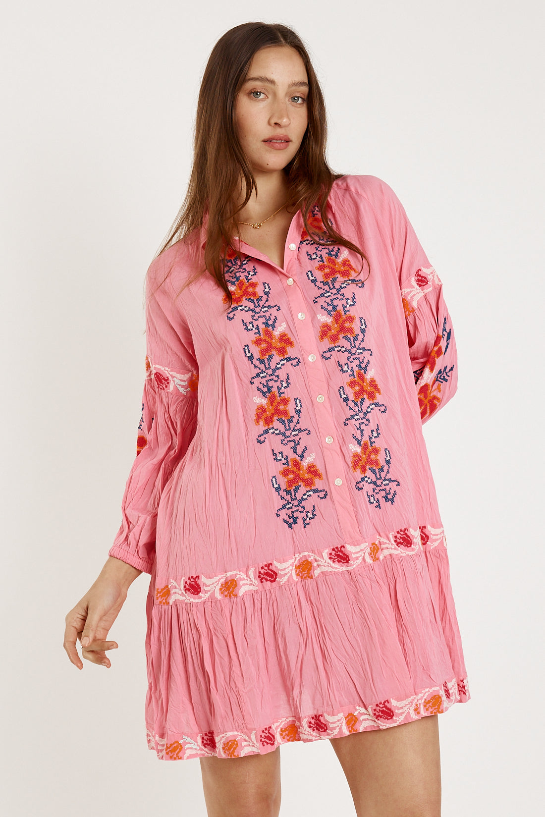 Rubyyaya Brittany Dress Coral (Tan)