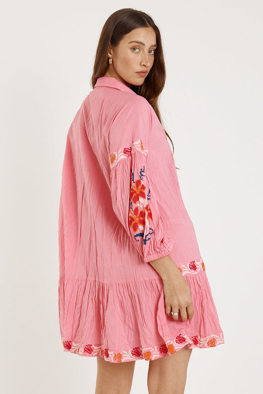 Rubyyaya Brittany Dress Coral (Tan)