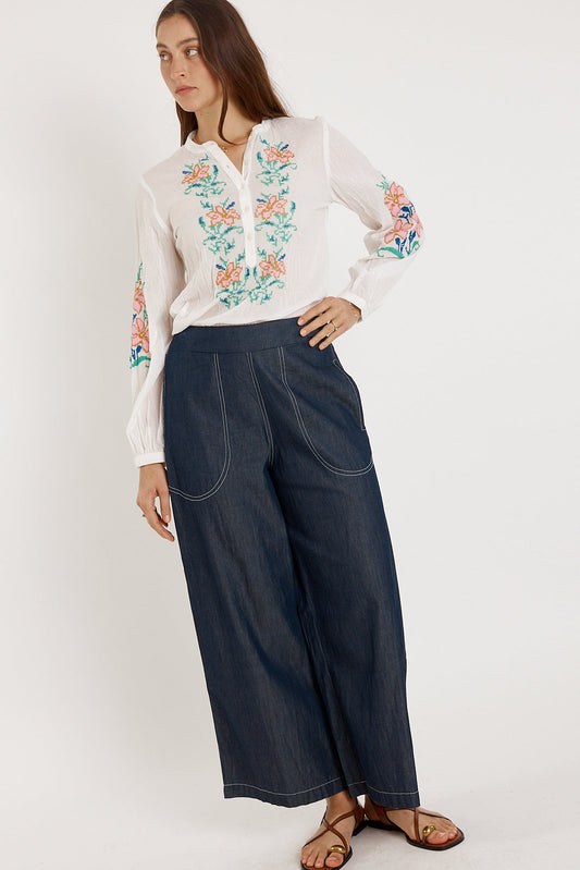 Image of Jeans. Productname: Rubyyaya Pula Pant Denim in Denim colour by brand - Rubyyaya