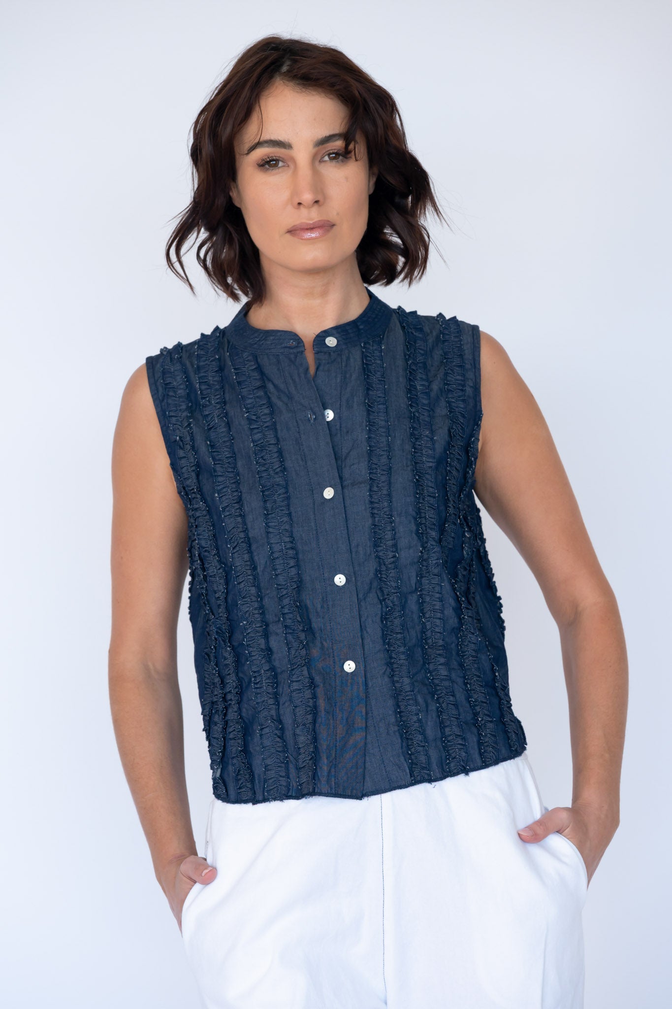 Rubyyaya Camargue Top (Denim)