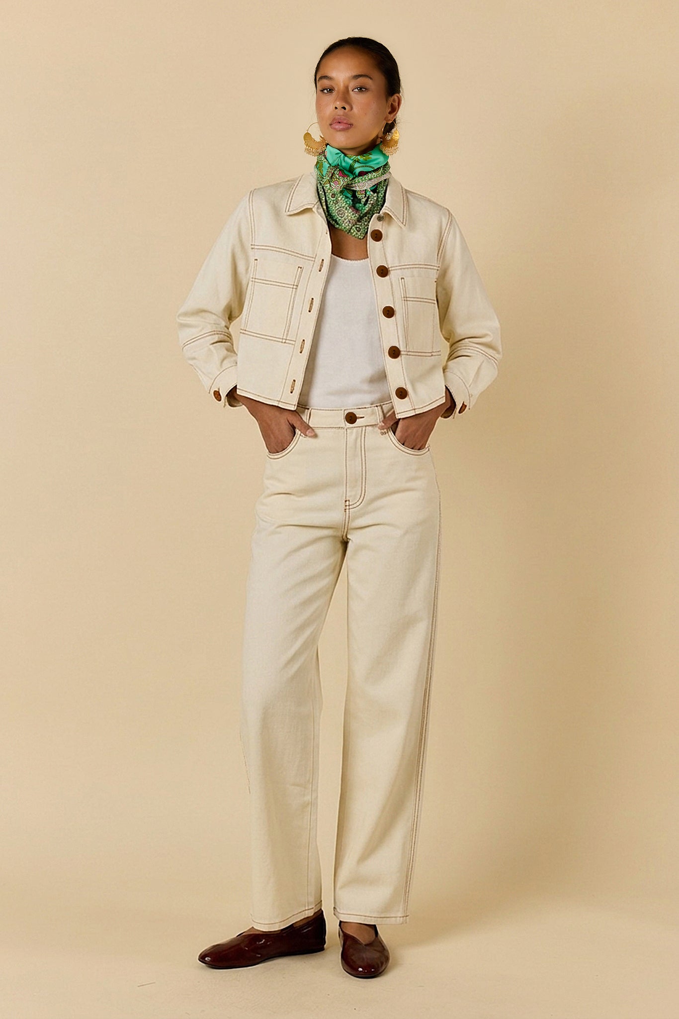 Image of Coats & Jackets. Product name - Rubyyaya Carmi Jacket Natural in Natural colour by brand - Rubyyaya