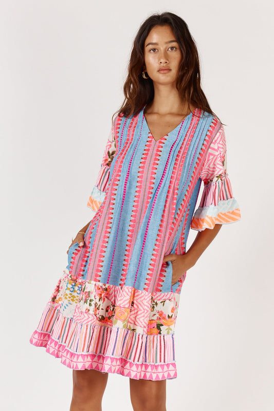 Image of Dresses. Product name - Rubyyaya Corfu Dress Multi in Multi colour by brand - Rubyyaya
