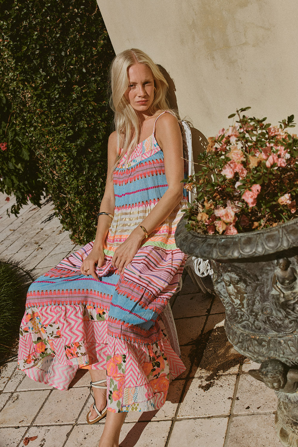 Image of Dresses. Product name - Rubyyaya Corfu Maxi Patch in Patch colour by brand - Rubyyaya