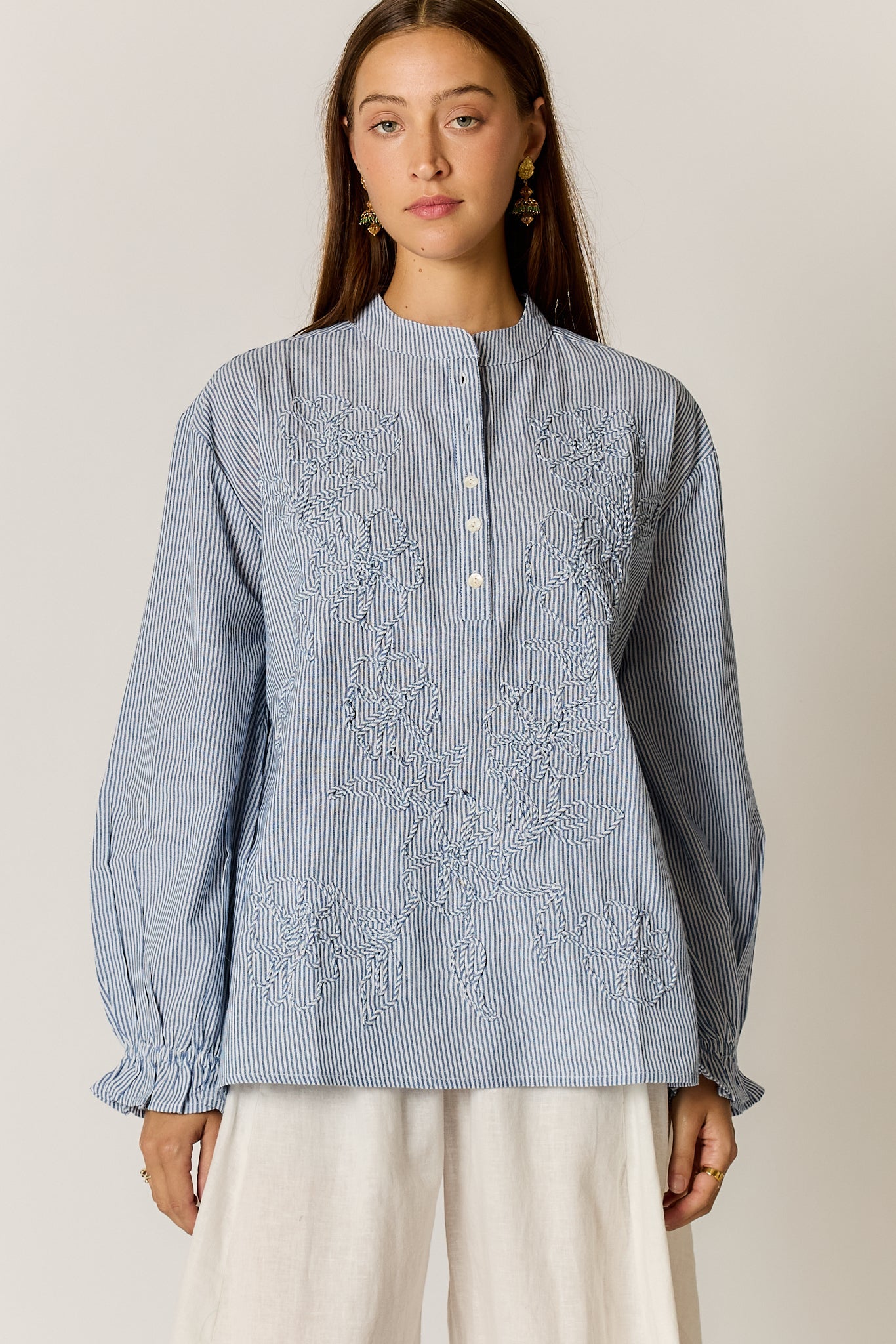 Rubyyaya Cornelli Shirt Stripe (Blue)