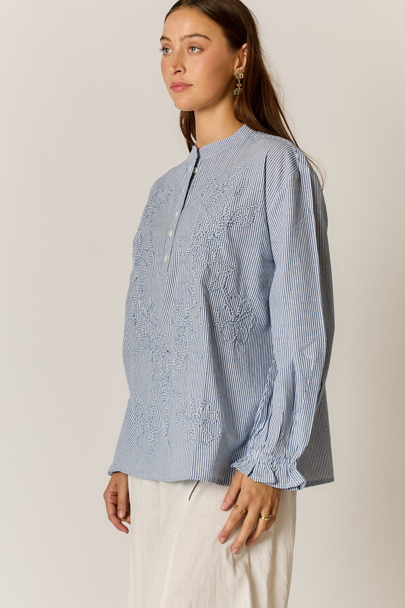 Rubyyaya Cornelli Shirt Stripe (Blue)