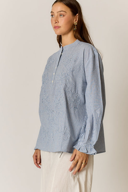 Rubyyaya Cornelli Shirt Stripe (Blue)