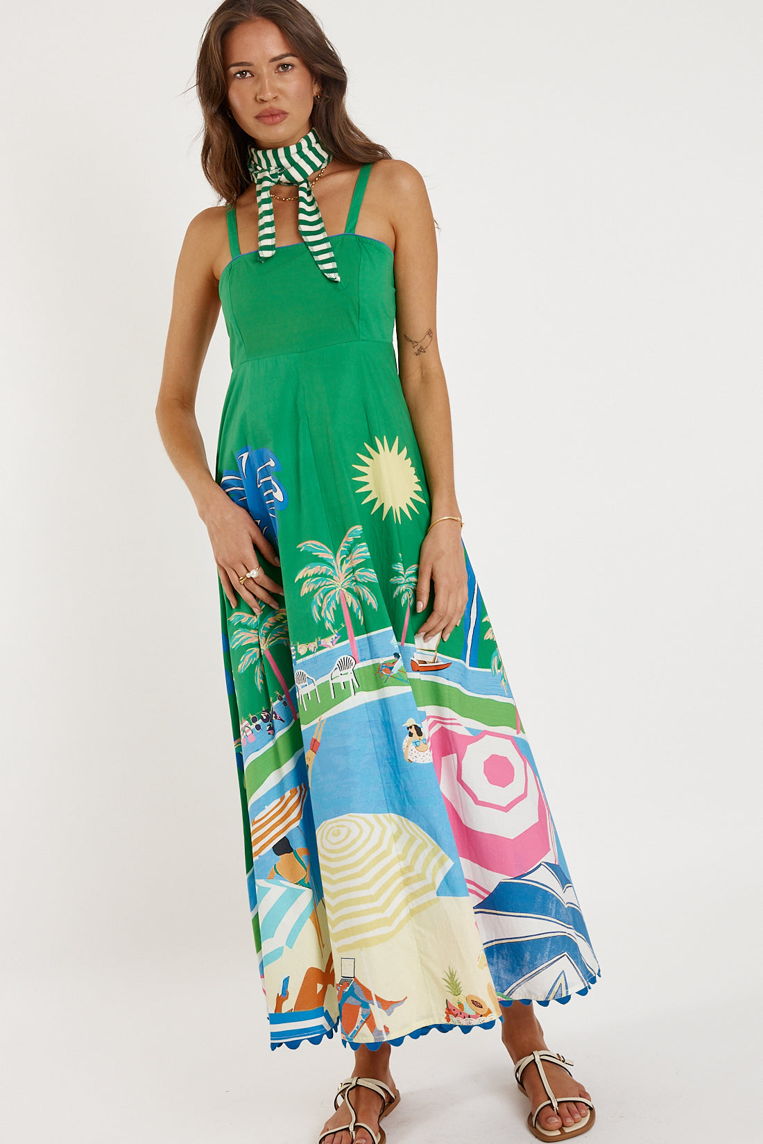 Image of Dresses. Product name - Rubyyaya Cote D'Azur Sundress Print in Print colour by brand - Rubyyaya
