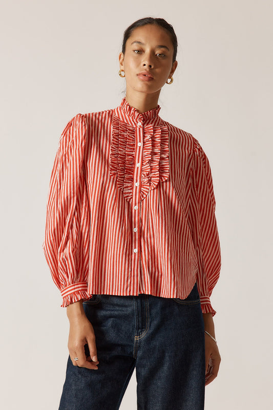 Rubyyaya Countryside Frill Top (Red)