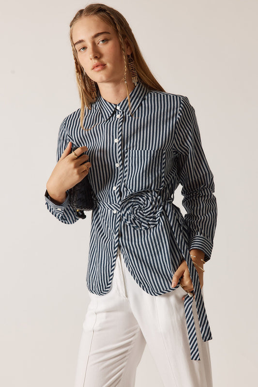 Rubyyaya Countryside Rose Top (Navy)