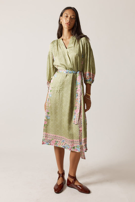 Image of Dresses. Product name - Rubyyaya Daisy Duke Maxi Olive in Olive colour by brand - Rubyyaya