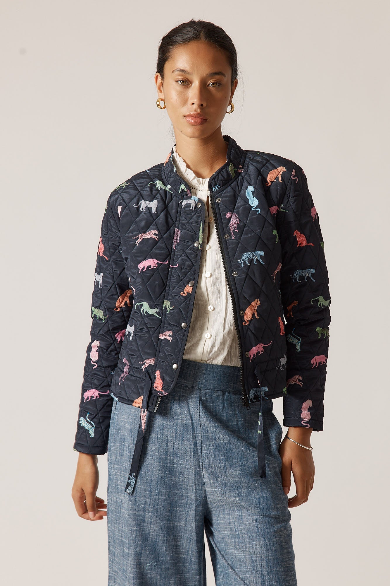 Image of Coats & Jackets. Productname: PRE SALE | Rubyyaya Funky Cats Jacket in Jacket colour by brand - Rubyyaya