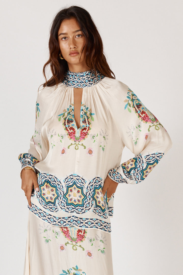 Image of Shirts. Product name - Rubyyaya Garcia Shirt Cream in Cream colour by brand - Rubyyaya